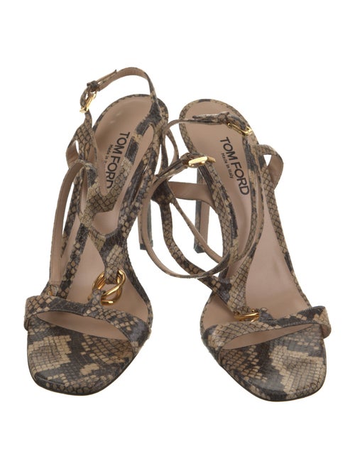 Tom Ford Snakeskin Animal Print Sandals
