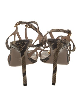Tom Ford Snakeskin Animal Print Sandals