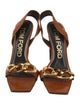 Tom Ford Embossed Leather Printed Slingback Sandals