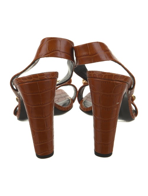 Tom Ford Embossed Leather Printed Slingback Sandals