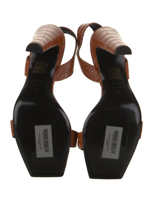 Tom Ford Embossed Leather Printed Slingback Sandals