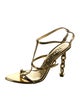 Tom Ford Patent Leather Chain-Link Accents T-Strap Sandals