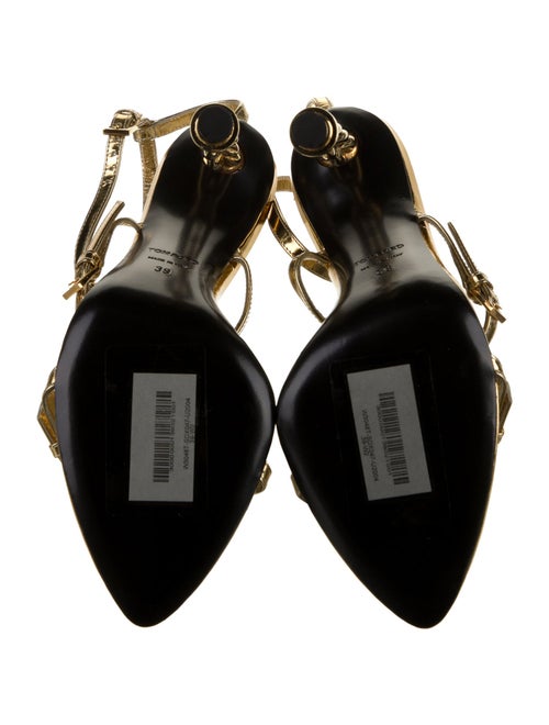 Tom Ford Patent Leather Chain-Link Accents T-Strap Sandals