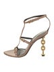 Tom Ford Leather Chain-Link Accents T-Strap Sandals