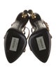Tom Ford Leather Chain-Link Accents T-Strap Sandals
