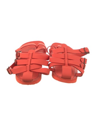 Tom Ford Rubber Leather Trim Embellishment Sandals