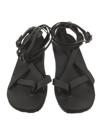 Tom Ford Rubber Leather Trim Embellishment Sandals