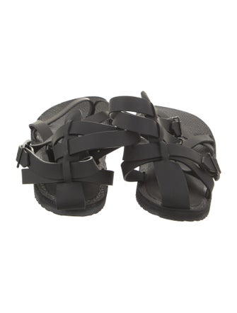 Tom Ford Rubber Leather Trim Embellishment Sandals
