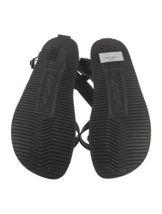 Tom Ford Rubber Leather Trim Embellishment Sandals