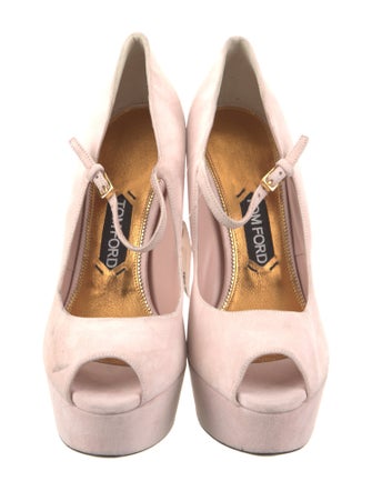 Tom Ford Suede Leather Trim Embellishment Pumps