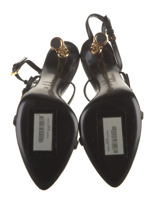 Tom Ford Leather Chain-Link Accents T-Strap Sandals