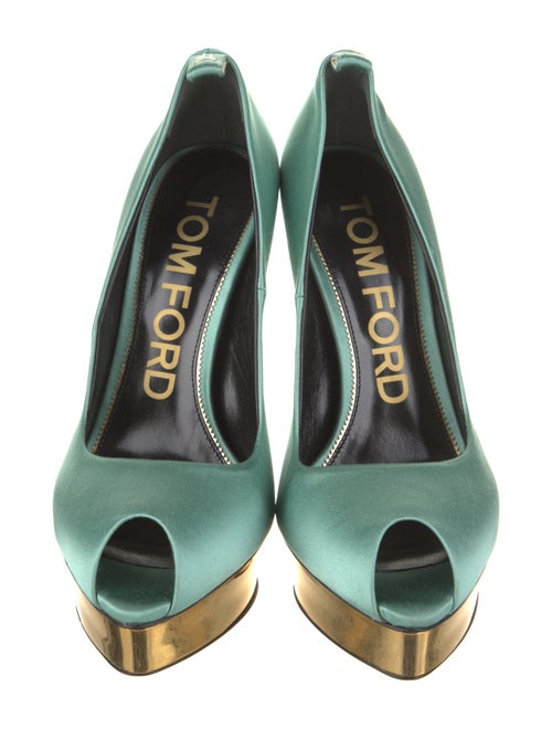 Tom Ford Satin Leather Trim Embellishment Pumps