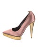 Tom Ford Satin Leather Trim Embellishment Pumps