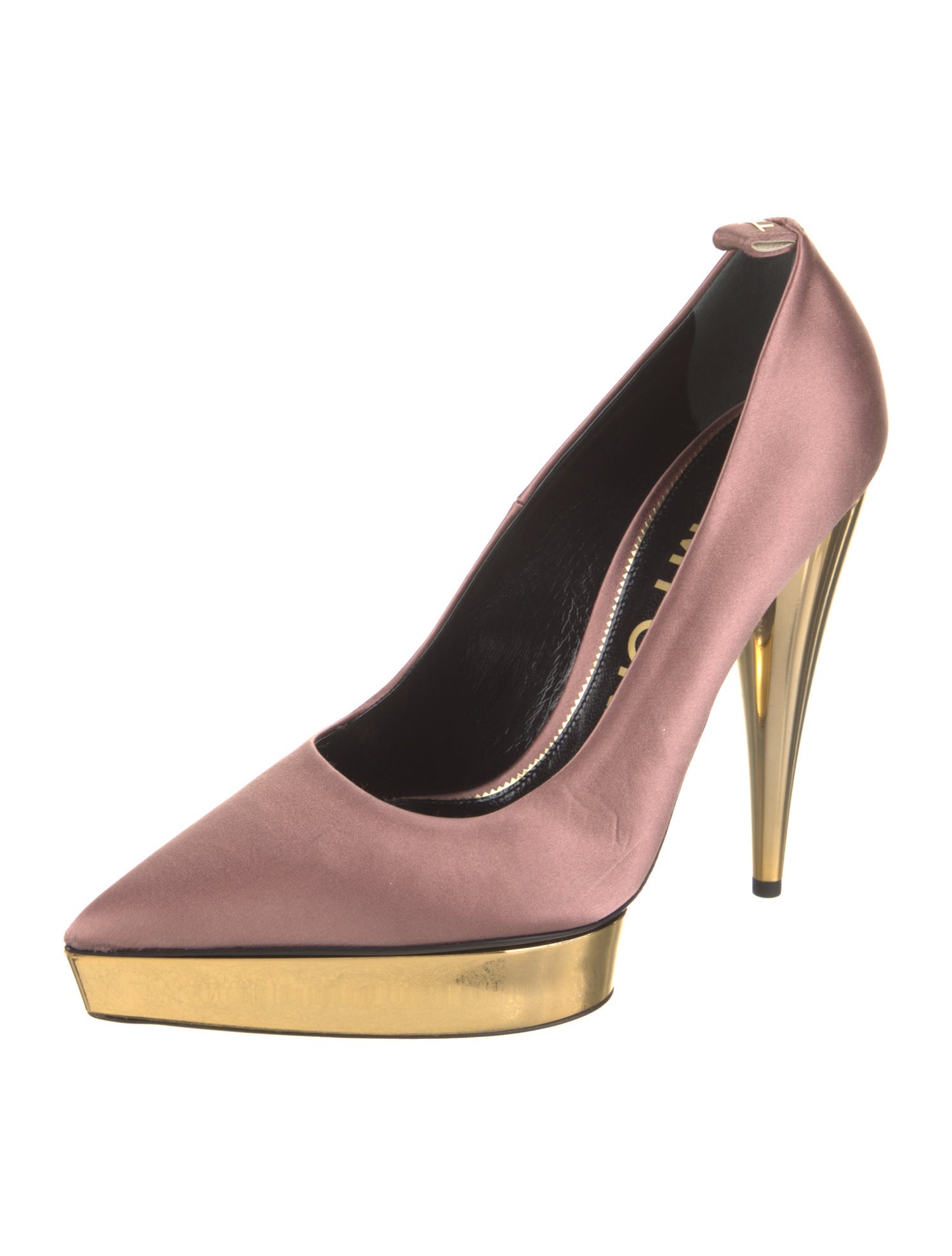 Tom Ford Satin Leather Trim Embellishment Pumps
