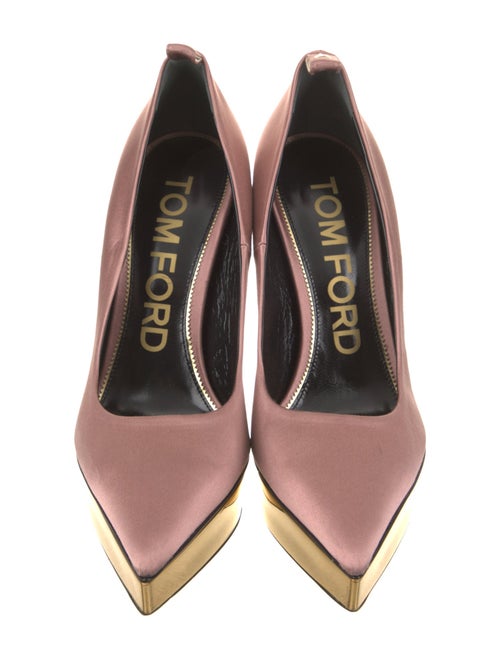 Tom Ford Satin Leather Trim Embellishment Pumps