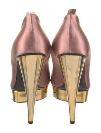 Tom Ford Satin Leather Trim Embellishment Pumps