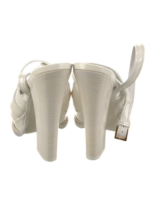 Tom Ford Patent Leather Leather Trim Embellishment Sandals