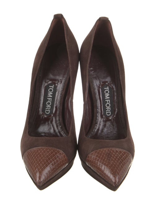 Tom Ford Suede Leather Trim Embellishment Pumps
