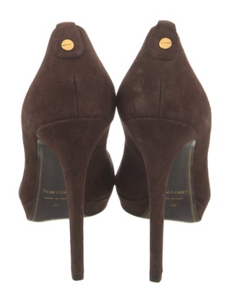 Tom Ford Suede Leather Trim Embellishment Pumps