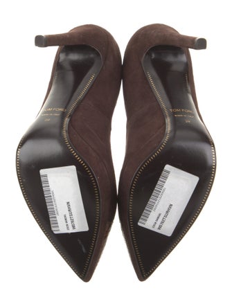 Tom Ford Suede Leather Trim Embellishment Pumps