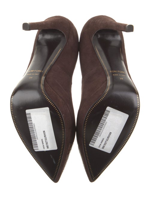 Tom Ford Suede Leather Trim Embellishment Pumps