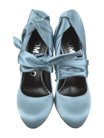 Tom Ford Satin Leather Trim Embellishment Pumps