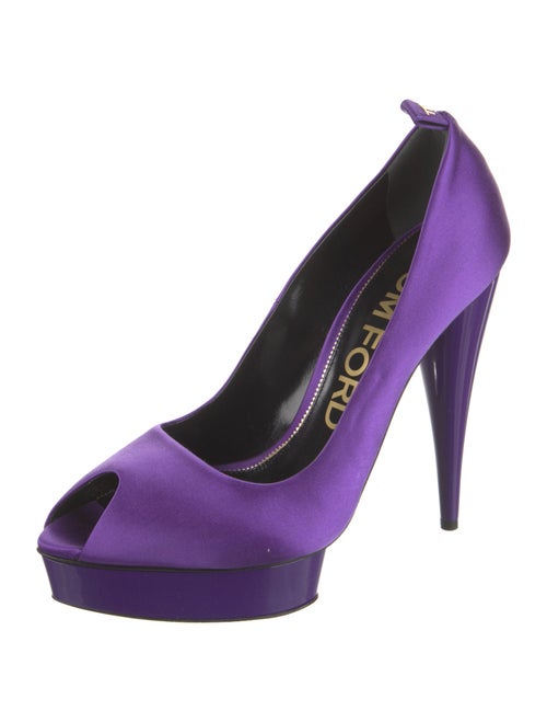 Tom Ford Satin Leather Trim Embellishment Pumps