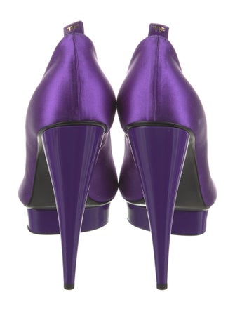 Tom Ford Satin Leather Trim Embellishment Pumps