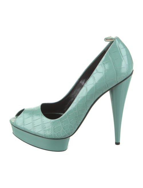 Tom Ford Embossed Leather Leather Trim Embellishment Pumps