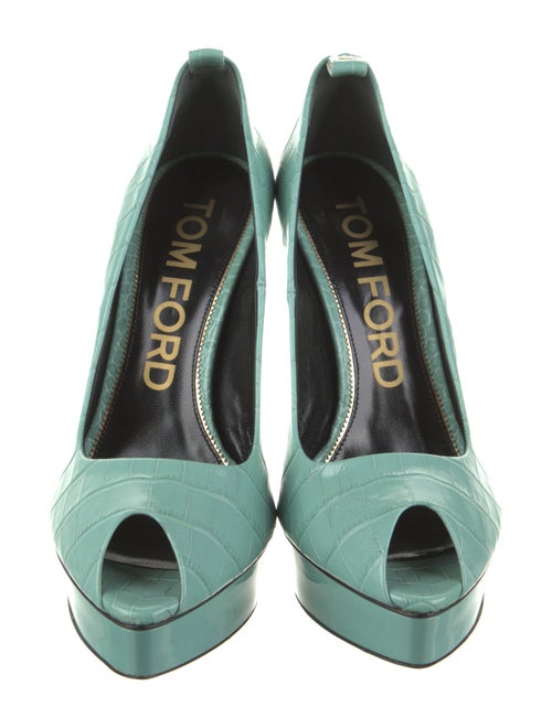 Tom Ford Embossed Leather Leather Trim Embellishment Pumps