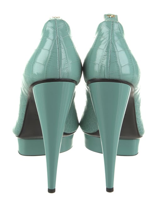 Tom Ford Embossed Leather Leather Trim Embellishment Pumps