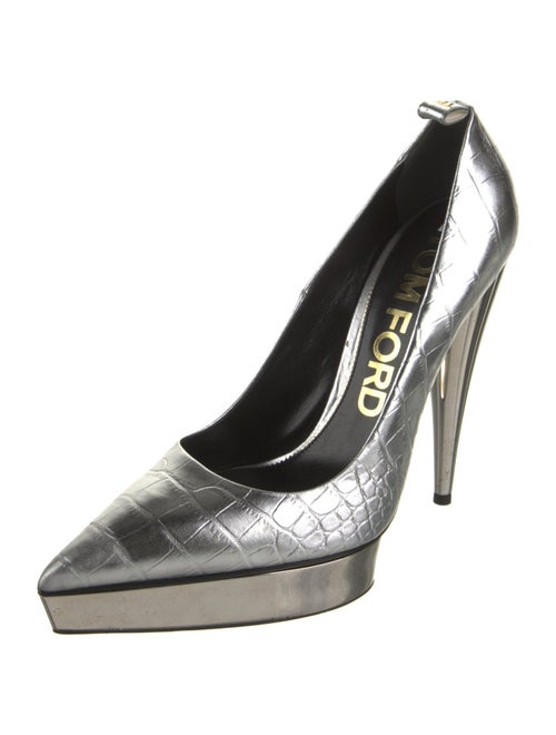 Tom Ford Embossed Leather Leather Trim Embellishment Pumps