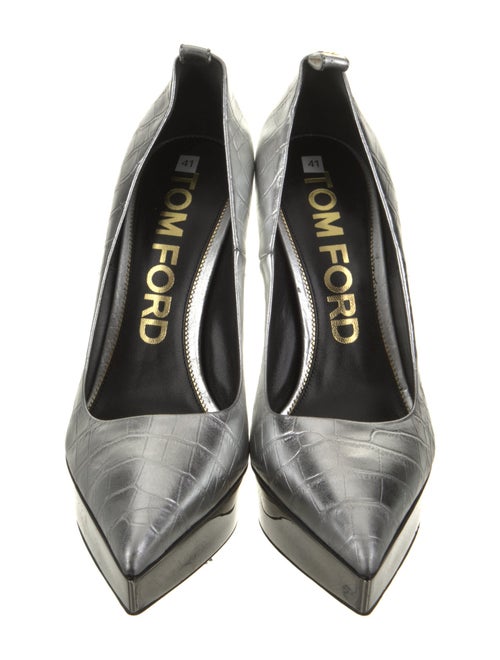 Tom Ford Embossed Leather Leather Trim Embellishment Pumps