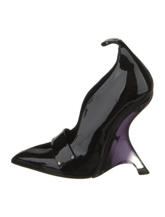 Tom Ford Patent Leather Leather Trim Embellishment D'Orsay Pumps