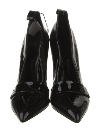 Tom Ford Patent Leather Leather Trim Embellishment D'Orsay Pumps