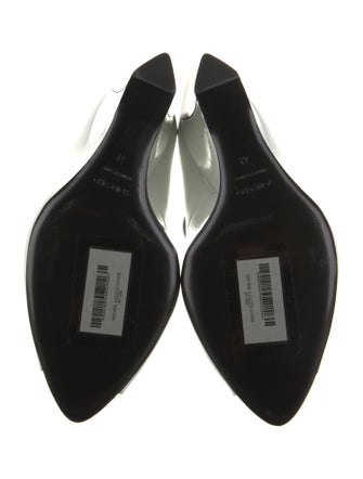 Tom Ford Patent Leather Leather Trim Embellishment Slingback Pumps