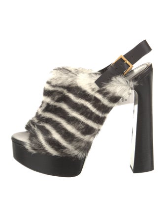 Tom Ford Ponyhair Printed Slingback Sandals