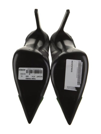 Tom Ford Mesh Leather Trim Embellishment Pumps