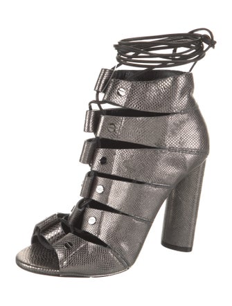 Tom Ford Leather Animal Print Boots