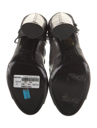 Tom Ford Leather Animal Print Boots