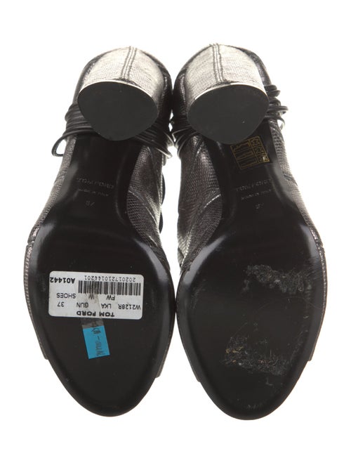 Tom Ford Leather Animal Print Boots