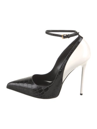 Tom Ford Embossed Leather Leather Trim Embellishment Pumps