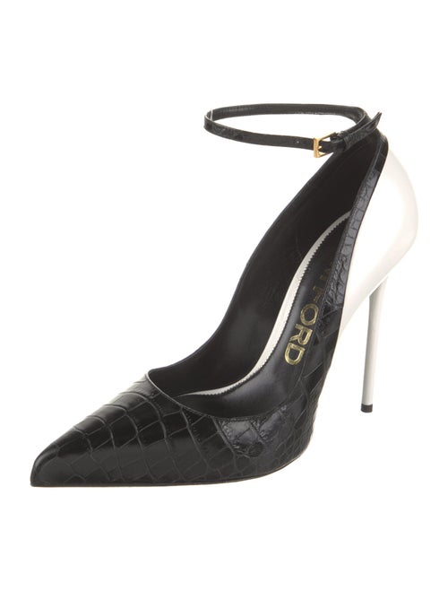 Tom Ford Embossed Leather Leather Trim Embellishment Pumps