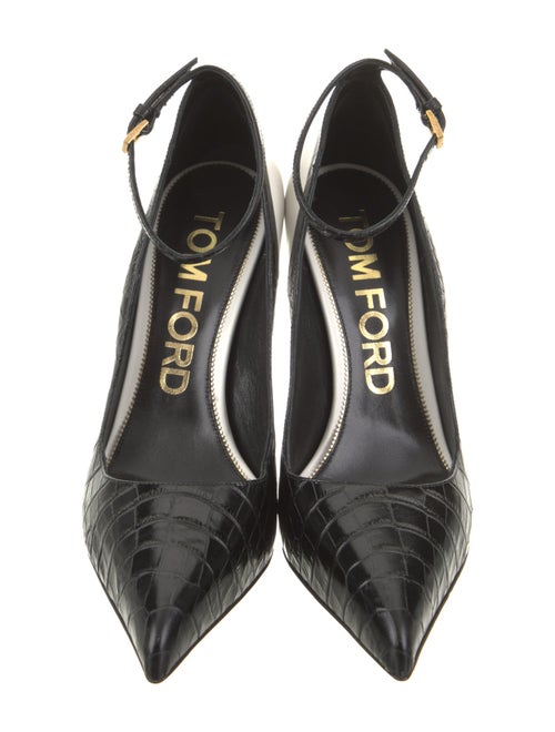 Tom Ford Embossed Leather Leather Trim Embellishment Pumps