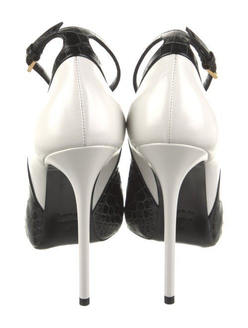 Tom Ford Embossed Leather Leather Trim Embellishment Pumps