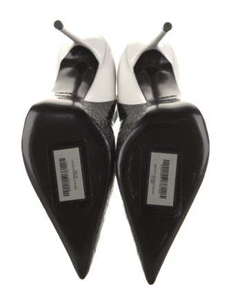 Tom Ford Embossed Leather Leather Trim Embellishment Pumps