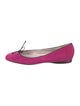 Tom Ford Suede Bow Accents Ballet Flats