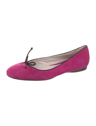 Tom Ford Suede Bow Accents Ballet Flats