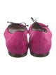 Tom Ford Suede Bow Accents Ballet Flats