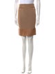 Tom Ford Leather Trim Embellishment Knee-Length Skirt